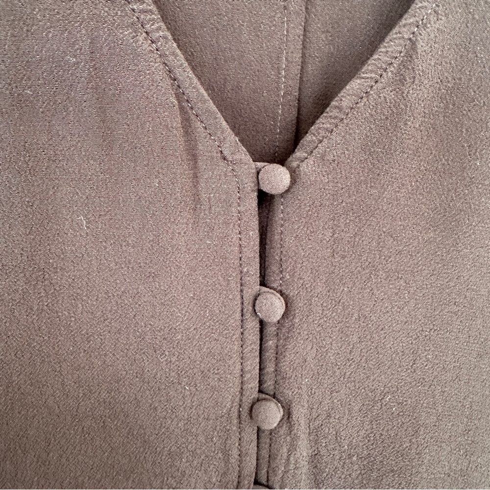 Madewell shift dress with v-neck & long sleeves, knee  length, loose fitting - Picture 4 of 9